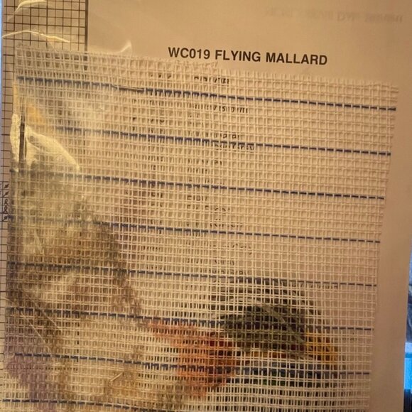 Cross Stitch Kit Dale Burdett Flying Mallard Waste Canvas #WC019 8.5" Pre-Print - Picture 3 of 5
